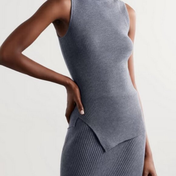 Theory Evian Twisted Rib Sleeveless Sweater L - Picture 1 of 5